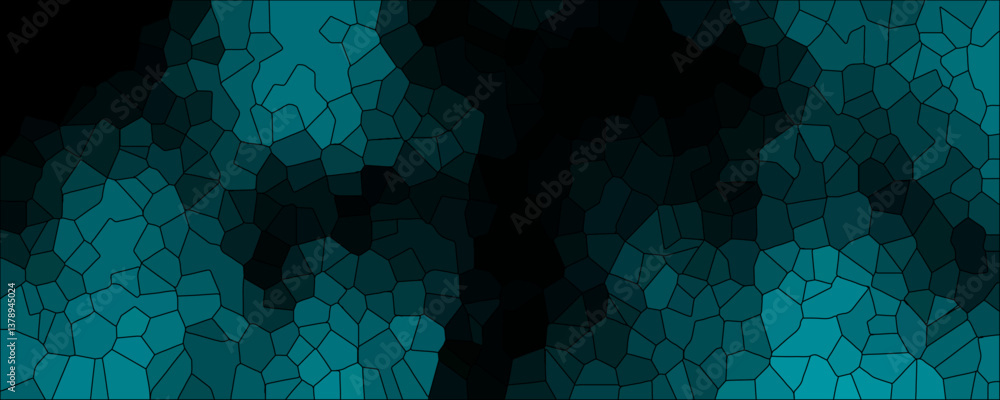 Poster voronoi diagram background. seamless pattern with 3d shapes vector vintage illustration background. 