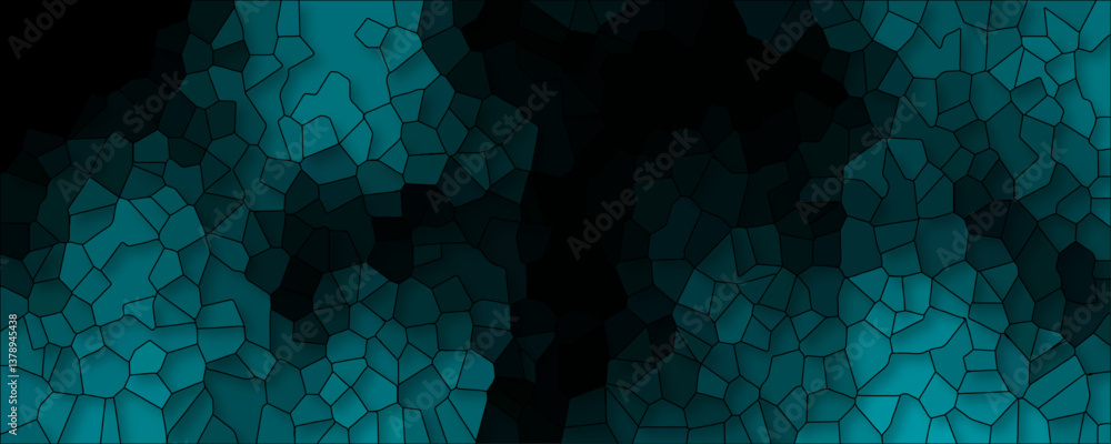 Poster voronoi diagram background. seamless pattern with 3d shapes vector vintage illustration background. 