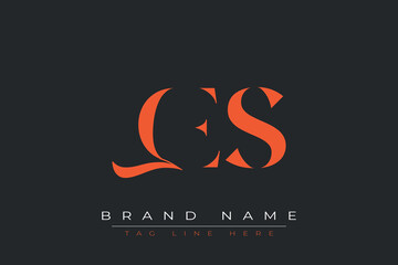 QES abstract letter logo design. This logo is designed by three abstract letters.