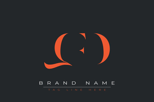 QFD abstract letter logo design. This logo is designed by three abstract letters.