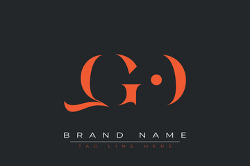 QGO abstract letter logo design. This logo is designed by three abstract letters.