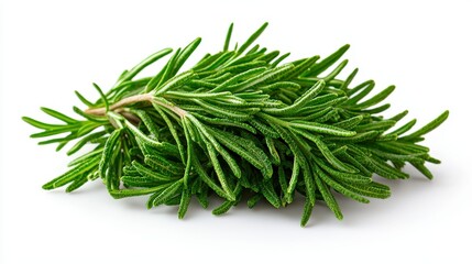 Sprii plant leaves isolated on white background for natural and organic culinary uses in cooking and seasoning