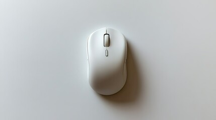 White computer mouse isolated on a white background.