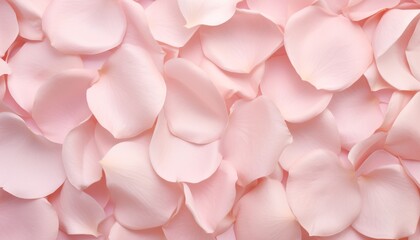 Obraz premium Light pink rose petals solid background pattern.