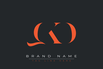 QKD abstract letter logo design. This logo is designed by three abstract letters.