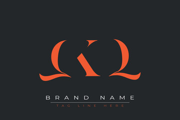 QKQ abstract letter logo design. This logo is designed by three abstract letters.