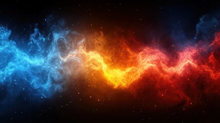 Fototapeta premium Abstract fire and ice design