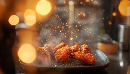Crispy fried chicken, hot and spicy
