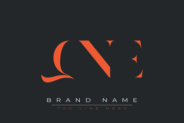 QNE abstract letter logo design. This logo is designed by three abstract letters.