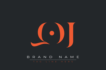 QOJ abstract letter logo design. This logo is designed by three abstract letters.
