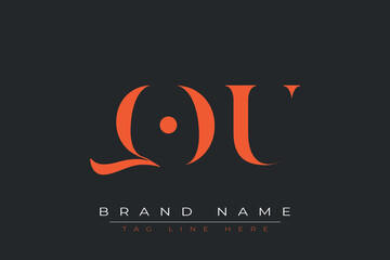 QOU abstract letter logo design. This logo is designed by three abstract letters.