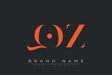 QOZ abstract letter logo design. This logo is designed by three abstract letters.