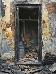 The ruins after the fire