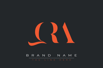 QRA abstract letter logo design. This logo is designed by three abstract letters.