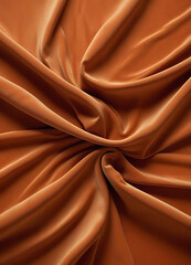  Luxurious Brown Satin Fabric with Soft Draping Folds