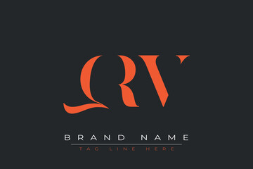 QRV abstract letter logo design. This logo is designed by three abstract letters.
