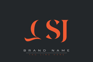 QSJ abstract letter logo design. This logo is designed by three abstract letters.