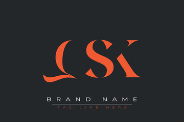 QSK abstract letter logo design. This logo is designed by three abstract letters.