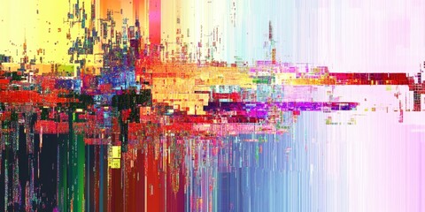 Naklejka premium Abstract Colorful Digital Art