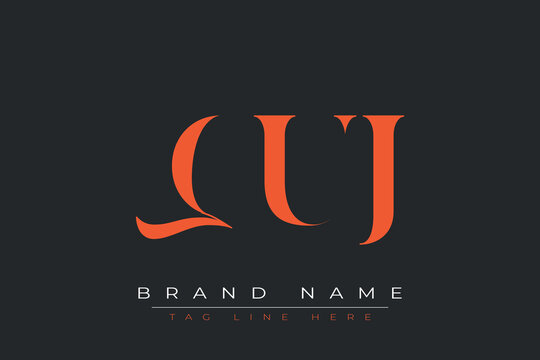 QUJ abstract letter logo design. This logo is designed by three abstract letters.