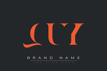 QUY abstract letter logo design. This logo is designed by three abstract letters.