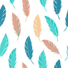Obraz premium seamless pattern with feathers vectors