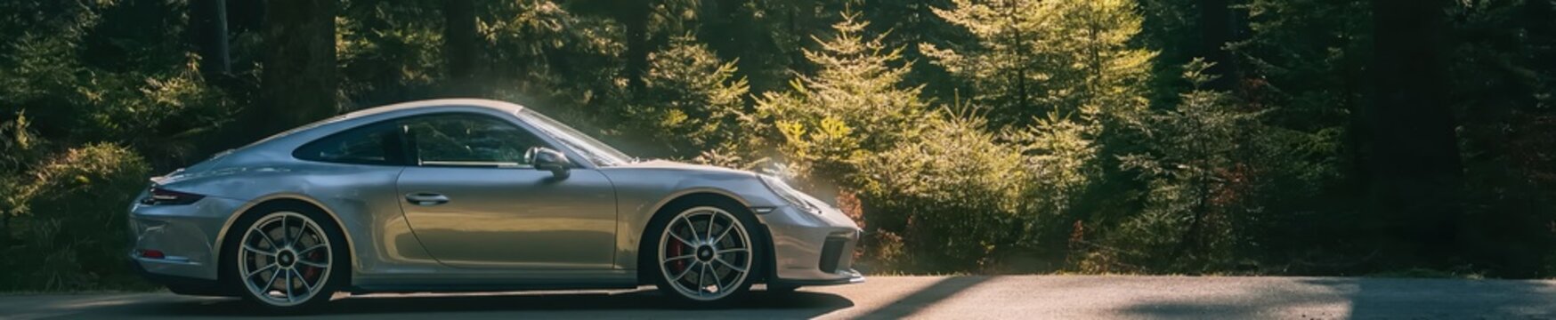Porsche 991 GT3 driving on a road