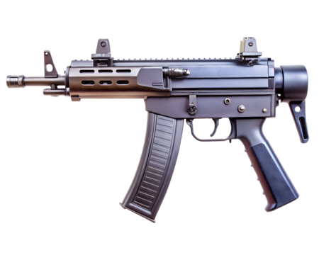 Assault rifle isolated on white background vector illustration