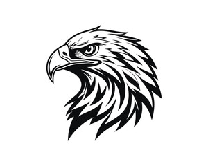 Head of Eagle silhouette vector