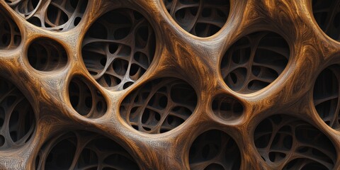 Obraz premium Intricate Wood-Like Abstract Design