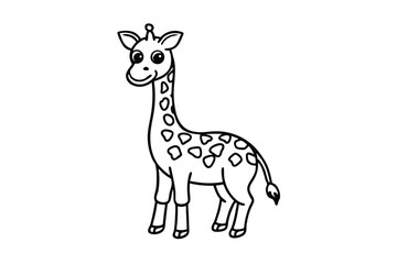 Fototapeta premium giraffe cartoon isolated on white