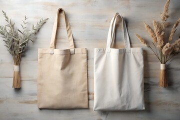 Realistic White Tote Bag Mock up for Branding, Logo Placement, and Product Presentation