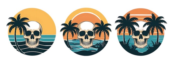 vector illustration of a tropical beach