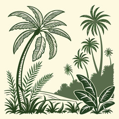 palm tree branches