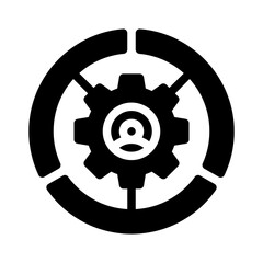 Obraz premium resource allocation glyph icon