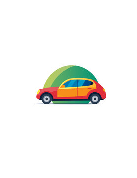 car on a white background