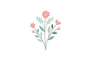 Obraz premium pink flower isolated on white background