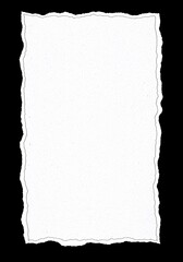 Obraz premium Torn Paper Frame White Background. AI Generated