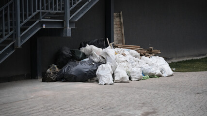 construction waste and torn pallets