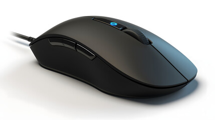 A sleek wireless gaming mouse with RGB lighting, natural lighting, soft shadows beneath, no reflections, no background elements, a clean cutout effect, on a pure white background
