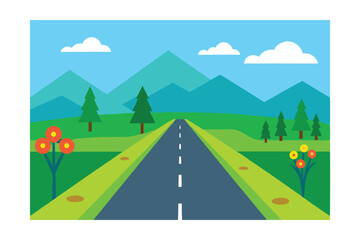 Obraz premium road to the mountains