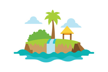 island with palm trees