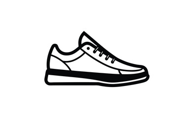 Shoe vector isolated silhouette, shoe vector silhouette art isolated on white background.