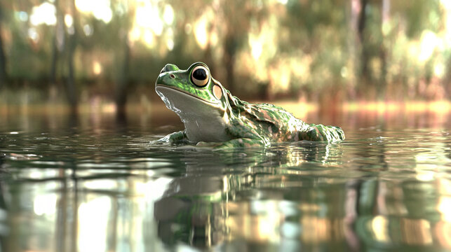 Duba in the water