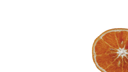 orange slice on white background