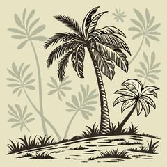 vector illustration of a palm tree