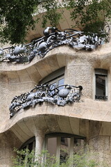 Blick in das Zentrum der Stadt Barcelona in Spanien	