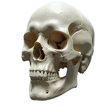 Real human skull art design