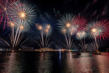 Fireworks in Abu Dhabi celebrating Eid Al Fitr