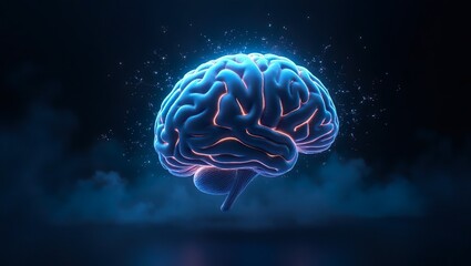 A mesmerizing, high-contrast image of artificial intelligence, featuring a radiant, iridescent AI brain with intricate, swirling digital circuits and microchips that shimmer like diamonds, 3